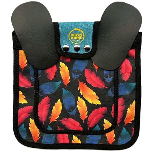 DOWN UNDER OUTDOORS 2 Extra Large Chicken Saddles (Feathers and Flora) | Adjustable Straps, Chicken Apron, Poultry Saver, Pet Supplies, Including Shoulder Cover, 14 oz Breathable Cotton Canvas - color: Feathers and Flora