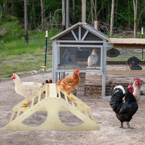 Chicken Roosting Bar Solid Wood Roosting Ladder Poultry Perch Stand Jungle Gym for Backyards Chicken Coops Farms Chicken Toy for Chicks Hens Roosters Large Birds Parrots Macaws L - size: Large