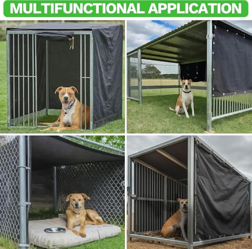 ColourTree 2' x 6' Beige Custom Size Shade Cloth with Grommets - 90% Sunblock, Durable Mesh Fabric Tarp for Dog Kennel Cover, Fence Privacy Screen, Greenhouse, Chicken Coop & Pet Playpen.
