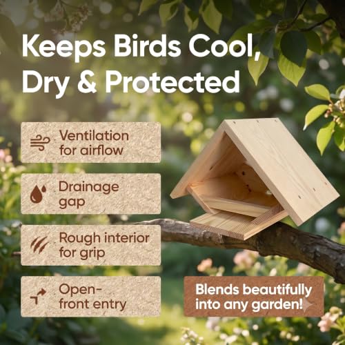 Dove Bird House, Mourning Dove Nesting Box for Pigeons, Open Nest Platform | For Mourning Doves, Pigeons, Open Design, For Backyard Garden, Small Medium Birds Not Large Ones