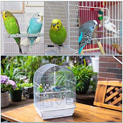 Small Bird Cage, Lightweight Hanging Travel Cage with Removable Tray | Easy to carry and clean, ideal during short trips, camping and vet visits with parakeets, canaries, lovebirds and finches. - size: 11.8"L x 8.9"W x 15.3"H