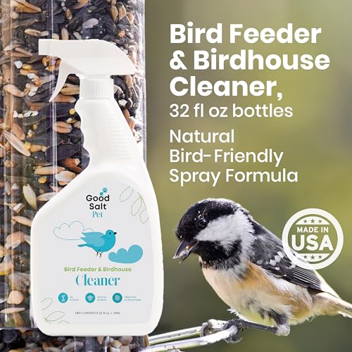 Bird Feeder & Birdhouse Cleaner, Natural Bird-Friendly, 32oz Spray, 2-Pack | Hypochlorous Acid (HOCl) Multi-Surface Cleaner, Remove Droppings and Dirt, Non-Toxic, Fragrance-Free, Safe for All Birds - size: 32 Fl Oz (Pack of 2)
