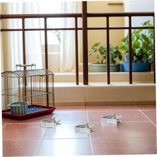 Yardwe 3pcs Bird Food Clips Practical Fixed Clip for Parrot Vegetable Fruit Holding for Bird Cages Suitable for Parakeets Canaries and Animals