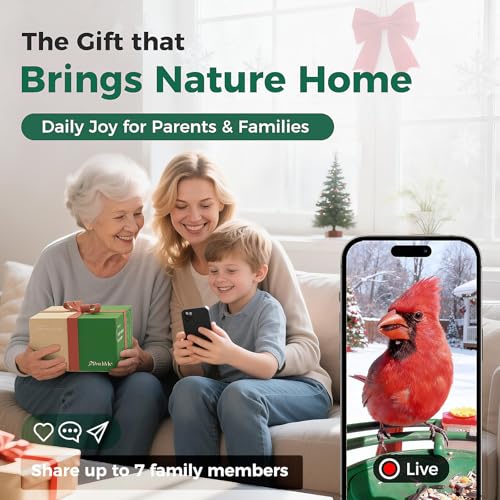 PerchMe® 2026 New AI Bird Feeder with Camera Solar Powered -2K HD Live View,Smart Bird House Camera Wireless Outdoor,DIY Add-ons,Pefect Birding Gift for Parents & Families