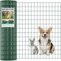 Garden Fence Black PVC Coated Welded Wire Fencing 36 Inch x 100 Foot, 2 Inch x 3 Inch 16GA Green - color: Green, size: 36"×100'