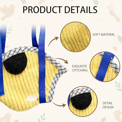 Comfortable Fabric Design Bird Diaper Flight Suit for Small Medium Parrots, Easy to Use Bird Leash for Outdoor Activities, Durable and Secure Bird Walking Accessory