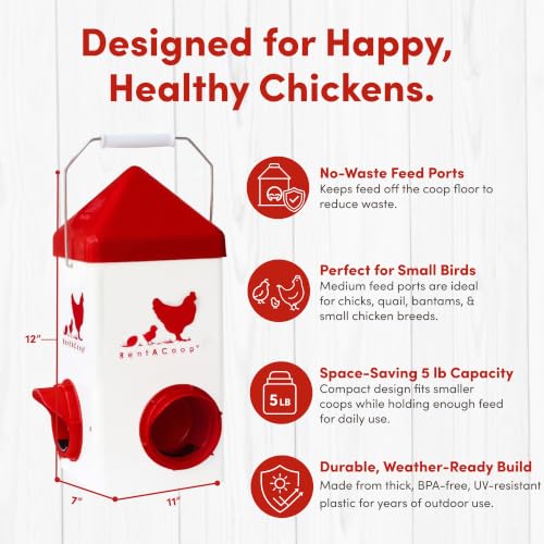 RentACoop Chick2Chicken 5lb 2-Port Feeder