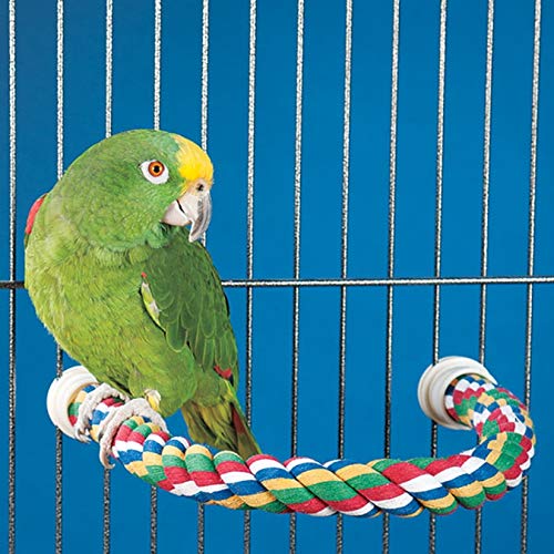 JW Pet Comfy Perch For Birds Flexible Multi-color Rope, Small - 21" Length - size: Small, style: 21"