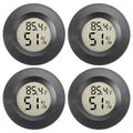 Mini Hygrometer Digital Thermometer Humidity Meter 4 Pack Hygrometer Thermometers Indoor/Outdoor Humidity Monitor Reptile Thermometer for Greenhouse Garden Cellar Fahrenheit(℉)/ Celsius(℃)