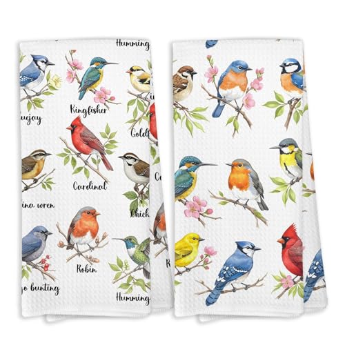 Bird Gifts Kitchen Towels, Birds Gifts for Lovers Women, Birds Birder Dish Towels for Kitchen,Bird Decorative Hand Towels for Bathroom Dish Cloths & Dish Towels - color: Color-13