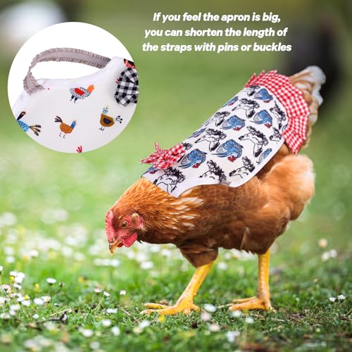 6 Pcs Chicken Saddle for Hens, Chicken Aprons Back Protector | Chickens Vest Jacket Saddles for Poultry Hen Feather Fixer Supplies (Elastic Strap) - style: Elastic Strap