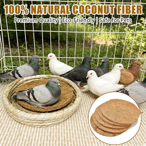 12PCS Pigeon Nest Pads Coconut Fiber Bird Nesting Material for Chicken - size: 12 Pcs