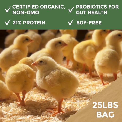 New Country Organics | Starter Feed for Baby Chicks | Soy-Free | 21% Protein | Certified Organic and Non-GMO | 25 lbs - size: 25 Pound (Pack of 1)