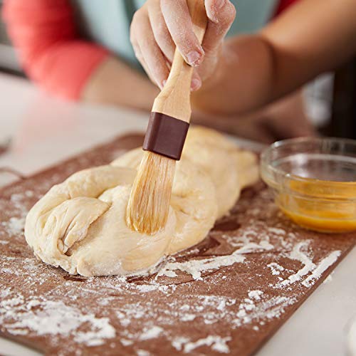 Boao 4 Pcs Pastry Brush, Natural Bristle Basting Brush for Cooking and Baking, BBQ Brushes for Butter, Baster, Oil, Egg, Sauce, Turkey, Grilling, Marinade and Kitchen Food(1 Inch, 1 1/2 Inch) - size: 1 Inch, 1 1/2 Inch