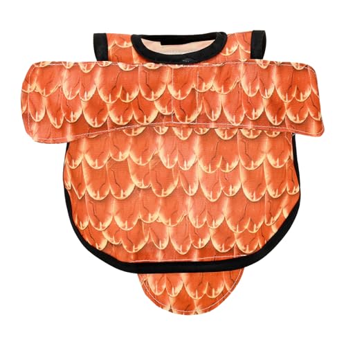 M METERXITY 1-Pack Chicken Saddle for Hens, 6.3 Inch Polyester Chicken Apron Back Protector with Adjustable Strap, Wing Protector Vest Jacket Mating Clothe [Orange]