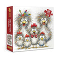 Fantasy Chicken Puzzles for Adults 1000 Pieces, Funny Bird Art Jigsaw Puzzles, Impossible Animal Rooster Puzzles - color: Pt-1216