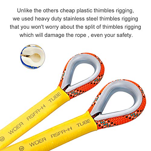 X XBEN Outdoor Climbing Rope 10M(32ft) 20M(64ft) 30M(96ft) 50M(160ft) 70M(230ft) 152M(500FT) 352M(1000FT) Static Rock Climbing Rope for Escape Rope Ice Climbing Equipment Fire Rescue Parachute - color: Orange, size: 1/3 Inch x 96 Feet