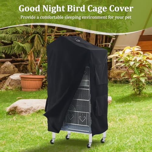 Gralara Bird Cage Cover Birdcage Cover, Washable Protection Blackout Cover Waterproof for Parakeets Lovebirds Macaw, Square Cages Accessories, Style A - color: Style A