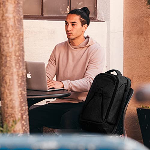 Knack Series 1 Laptop Backpack Fits up to 15 Inch - Knack Bags Carry-On Backpack, TSA Approved, Expandable Travel Backpacks With 3 Day Outfit Capacity (Stealth Black, Medium) - color: Black, size: Medium