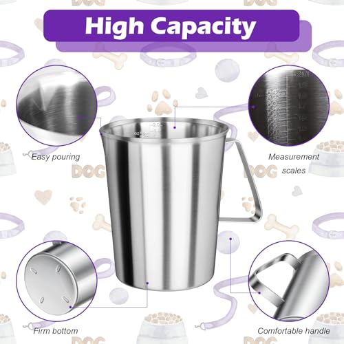 8Cup Dog Food Scoop Stainless Steel Dog Food Measuring Scoop,8 Cup Scoop for Cat or Bird Foods - size: 8 Cup