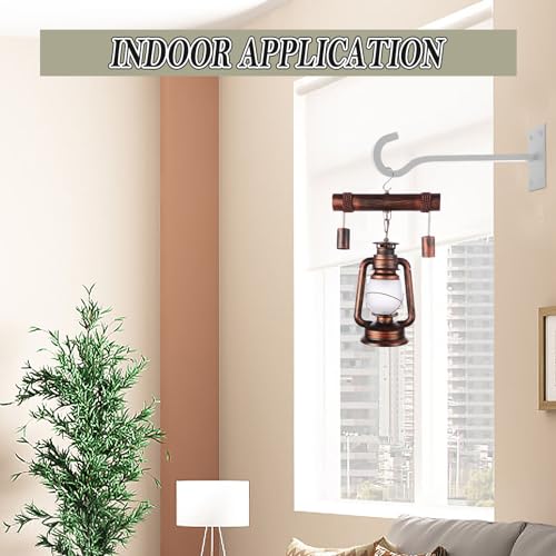 10inch Metal Plant Hangers, White, Heavy Duty, 2pcs | Rust-proof | Max 35lb Load | Shepherd Hooks | Hanging Bird Feeder, Lantern, Flower Basket, Outdoor Indoor, Screws & Anchors - color: White, size: 10in Steel Heavy Duty