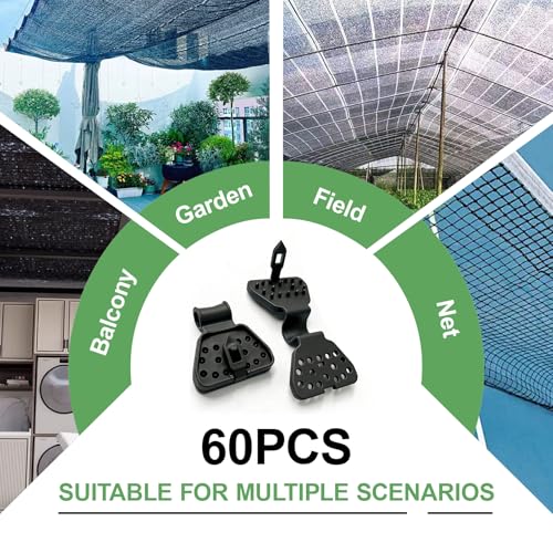 120 Pack Shade Cloth Clips, 2026 New Sunscreen Net Clips, Shade Cloth Heavy Duty Lock Grip for Anti Bird Netting, Garden Netting,Windproof Awning Clamp