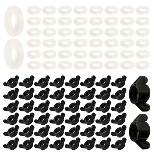 Silicone Washers and Wing Nuts for Chicken Waterer Cups Poultry Water Nipple, Silicone O-Rings 16mm OD 8mm ID 2mm Width Seal Gasket (Pack of 50)
