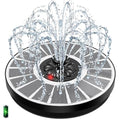 Yzert Solar Fountain Glass 3.5W 2000mAh, Indicator, Cloudy Day, Bird Bath | Solar Water Fountain Pump with 7 Nozzles, 4 Fixer Rods, Work in Shadow for Gardens, Ponds, Pools, Outdoors