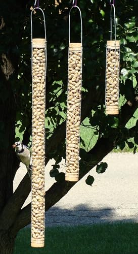 Backyard Birds Unlimited Cedar Whole in-Shell Peanut Outdoor Hanging Wild Bird Feeder Made in the USA-Small 21" Inch - size: Small