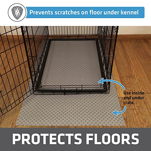 Drymate Dog Crate Mat Liner, Absorbs Urine, Waterproof, Non-Slip, Washable Puppy Pee Pad for Kennel Training - Use Under Pet Cage to Protect Floors, Thin Cut to Fit Design (USA Made) (Taupe)(29”x48”) - size: 29" x 48"