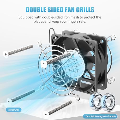 70mm EC Brushless Fan,Dual Ball Bearing,70x70x25mm AC 110V 120V 220V 240V Axial Cooling Fan with AC Powered ON/Off Switch for DIY Cooling, Box, Cabinet, Exhaust Chassis - size: 70mmx25mm Axial
