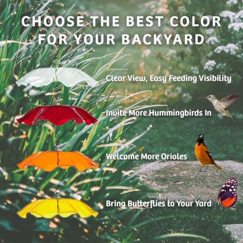 Birds Choice Weatherguard Bird Feeder Dome | 13in Rain Cover | Yellow | Polycarbonate Cover for Hanging Feeders, Helps Keep Seed Dry, Color Suited to Butterfly Feeders - color: Yellow