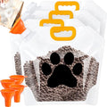 Beeveer 10 Lbs Dog Food Storage Containers 4 Pcs Dog Food Travel Bags and 4 Pcs Silicone Funnel, Pet Portable Containers with Pour Spout to Keep Fresh for Cereal, Dogs, Cats, Bird Seed