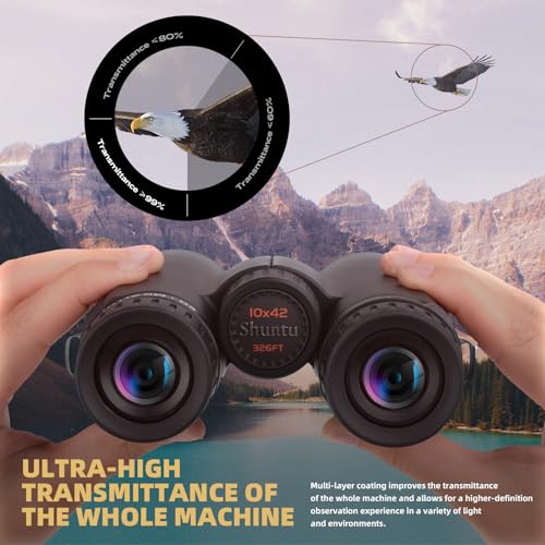 Premium ED HD Binoculars 8x42 for Adults, Waterproof & Fogproof with Magnesium Alloy Body, BAK4 Prism - High Power Binoculars for Bird Watching, Hunting, Travel & Outdoor Sports, Compact - size: ED8X42