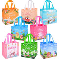 8PCS Easter Gift Bags, Reusable Easter Basket with Handles, Non woven Bags | Non woven Treat Bags for Egg Hunt Game Party Supplies - color: Style 1