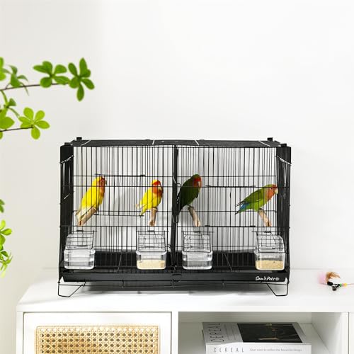 Sam's Pets Willow 24" Bird Cage, Black - Premium Iron, Spacious, Easy-to-Clean, 4-6 Birds, Ideal for Cockatiels, Parrots, Budgies - color: Black