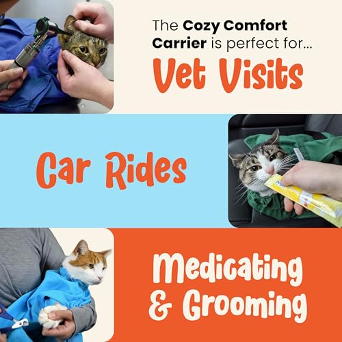 Cozy Comfort Carrier - Extra Small Charcoal Cat Carrier Soft and Pet Carrier for Nail Clipping, Vet Visits, Medication Administration, Dental Care, and Traveling - color: Charcoal, size: X-Small