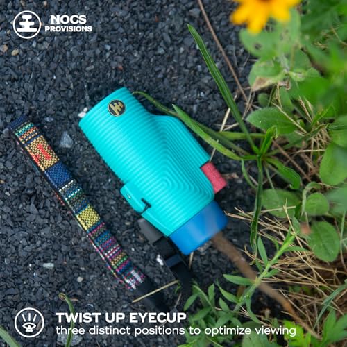Nocs Provisions Zoom Tube 8x32 Monocular, Bird Watching & Backpacking | 8X Magnification Telescope, Bak4 Prism, Wide Field of View for Wildlife Viewing - color: Tahitian Blue