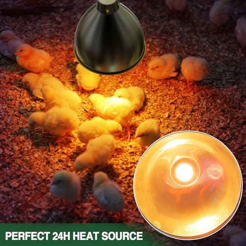 All-in-One Chick Brooder Kit with 75W Adjustable Heat Lamp, Spill-Proof Feeder & Waterer, and Rust-Proof Perch Stand for 5–15 Chicks - color: Red 2