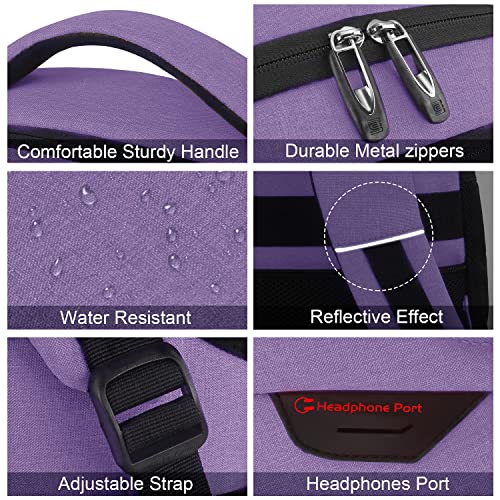 Laptop Backpack,Business Travel Anti Theft Slim College Backpack | Water Resistant Durable Computer Bag Gift for Women & Men Fits 15.6 Inch Laptop and Notebook - Purple - color: Purple, size: 15.6 Inch, style: Laptop
