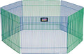 MidWest Homes for Pets Small Animal Pet Playpen/Exercise Pen, Blue and Green,1 Count (Pack of 1), Small Animal Playpen. - color: Playpen, size: 32"L x 32"W x 15"H