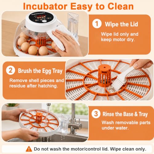 Upgraded Egg Incubators for Hatching Eggs, 22 Egg Incubator with Automatic Egg Turning, Temperature Control & Humidity Display, LED Candler, Incubator for Chicken, Duck, Quail Eggs - size: 22 EGGS