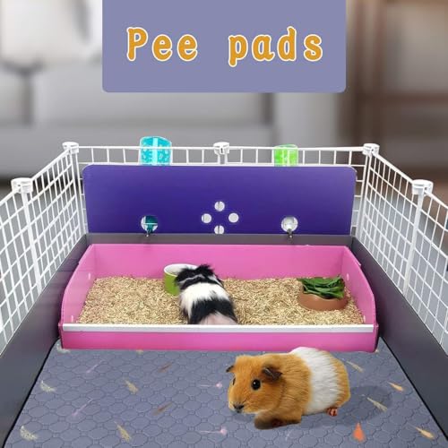 2Pcs Guinea Pig Cage Liners,Guinea Pig Fleece Cage Liners48''X48'' Super Absorbent Washable Pee Pads Reusable for Rabbit Hamster Chinchilla - size: 12 In 4x4(48" x 48") 2Pack
