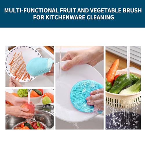 Vegetable Brush Vegetable Scrubber for Food - Vegetable Cleaner Potato Scrubber Brush Veggie Brush Vegetable Scrubber Potato Brush Veggie Scrubber - color: Blue
