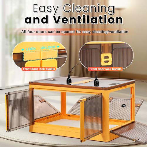 115L Chicken Brooder Box for Chicks Kit with Heater Chicks Warmer Brooder Plate Ducks Tent Pen Thermometer for 30 Ducks Bedding Indoor Quail Brooder (115L) - size: 16.5"L x 13.0"W x 23.6"H