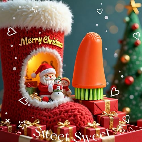 Fruit and Vegetable Cleaning Brush with Ergonomic Handle | Fun and Functional, Food Safe, Effective Cleaning, Veggie Potato Scrubber Brush