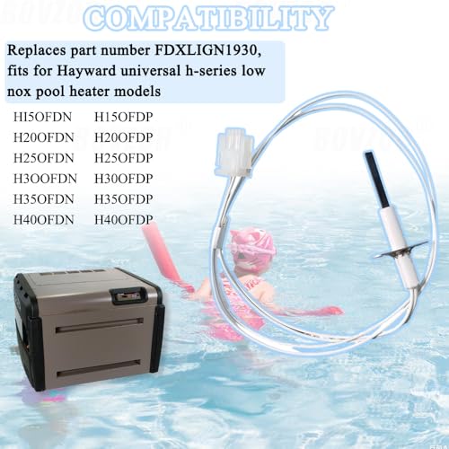 FDXLIGN1930 FD Ignitor Replacement Kit Thermal Activation Element | Compatible with Hayward Universal H-Series Low Nox Pool Heaters, Replaces FDXLIGN1930 H300FDP H300FDN H250FDN H250FDP H200FDN