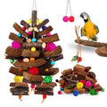Kyouki Bird Toy for Parrots，Cockatiels, Budgies, Conures, Macaws, Lovebirds, Amazons and Other Small/Medium/Large Birds - Chewable & Shreddable Natural Coconut Husk Enrichment Toy (Medium DIY) - size: Medium DIY