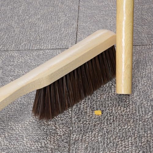 Rbenxia Wooden Handle Bench Brushes Soft Household Dust Cleaning Brushes | Soft Bristles,Fireplace,Sofa,Furniture,Workshop,Woodworking,Horse Hair Brushes,Bed,Cabinet,Car,Clothes,Coat,Counter,Desk - color: Brown