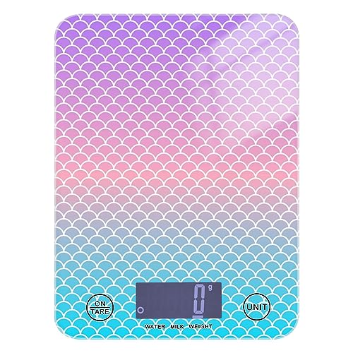 Food Scale Kitchen Scale Food Scales Digital Weight Grams and Ounces Small Electronic Food Scale for Baking Cooking Gradient Fish Scale - color: Gradient Fish Scale